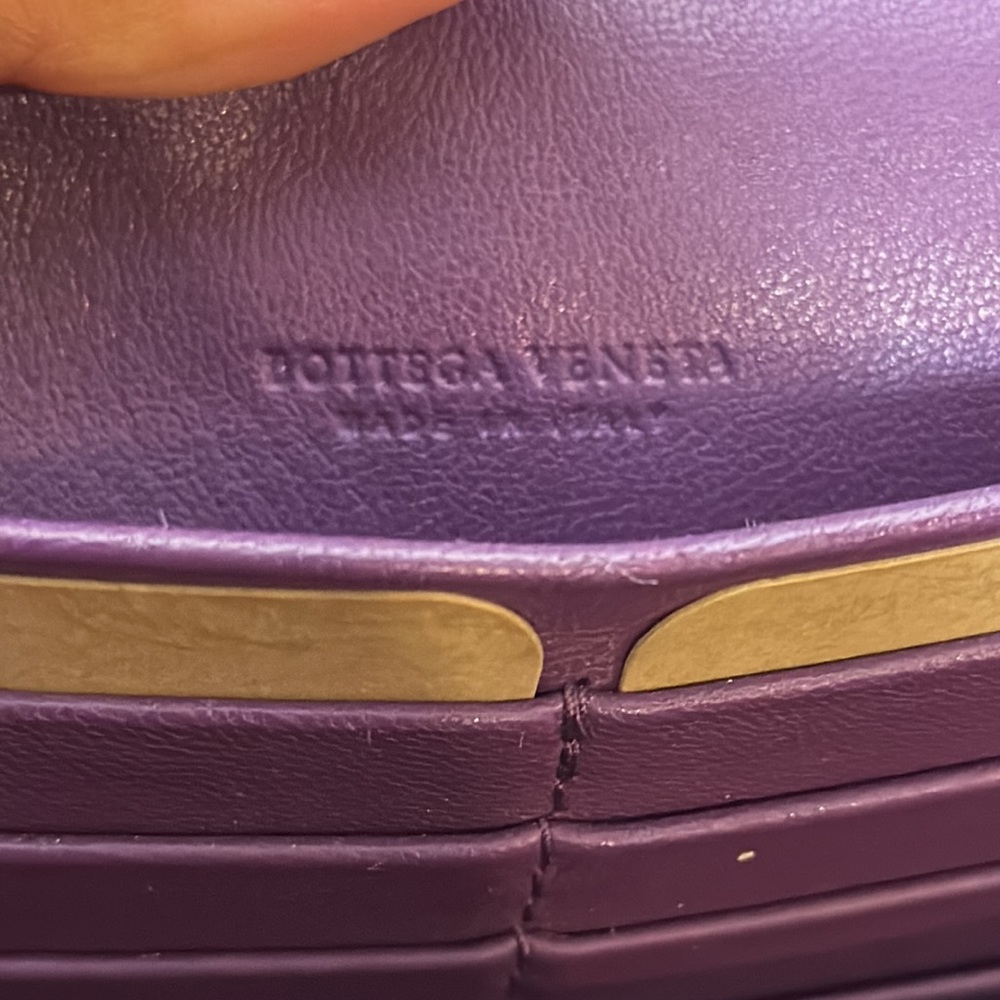 Bottega Veneta Intrecciato Bifold Long Wallet Lambskin Purple - Picture 13 of 14